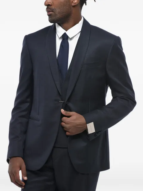 Corneliani Academy jacquard three-piece suit