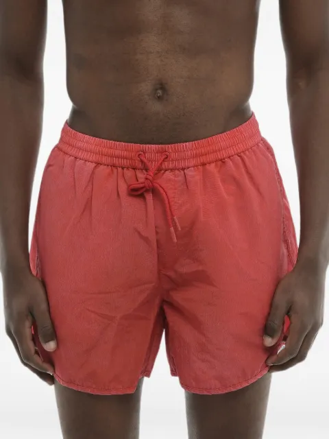 Diesel drawstring-waist logo-patch swim trunks