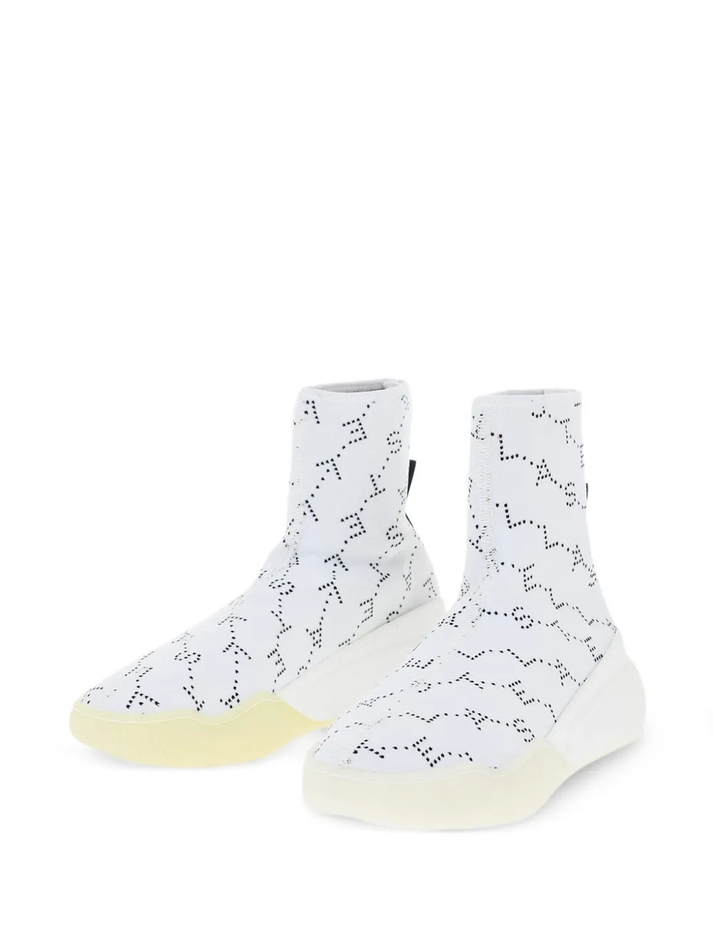 Stella McCartney Loop monogram-pattern sneakers Wit