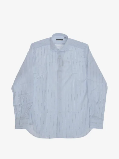 Corneliani striped French-collar shirt