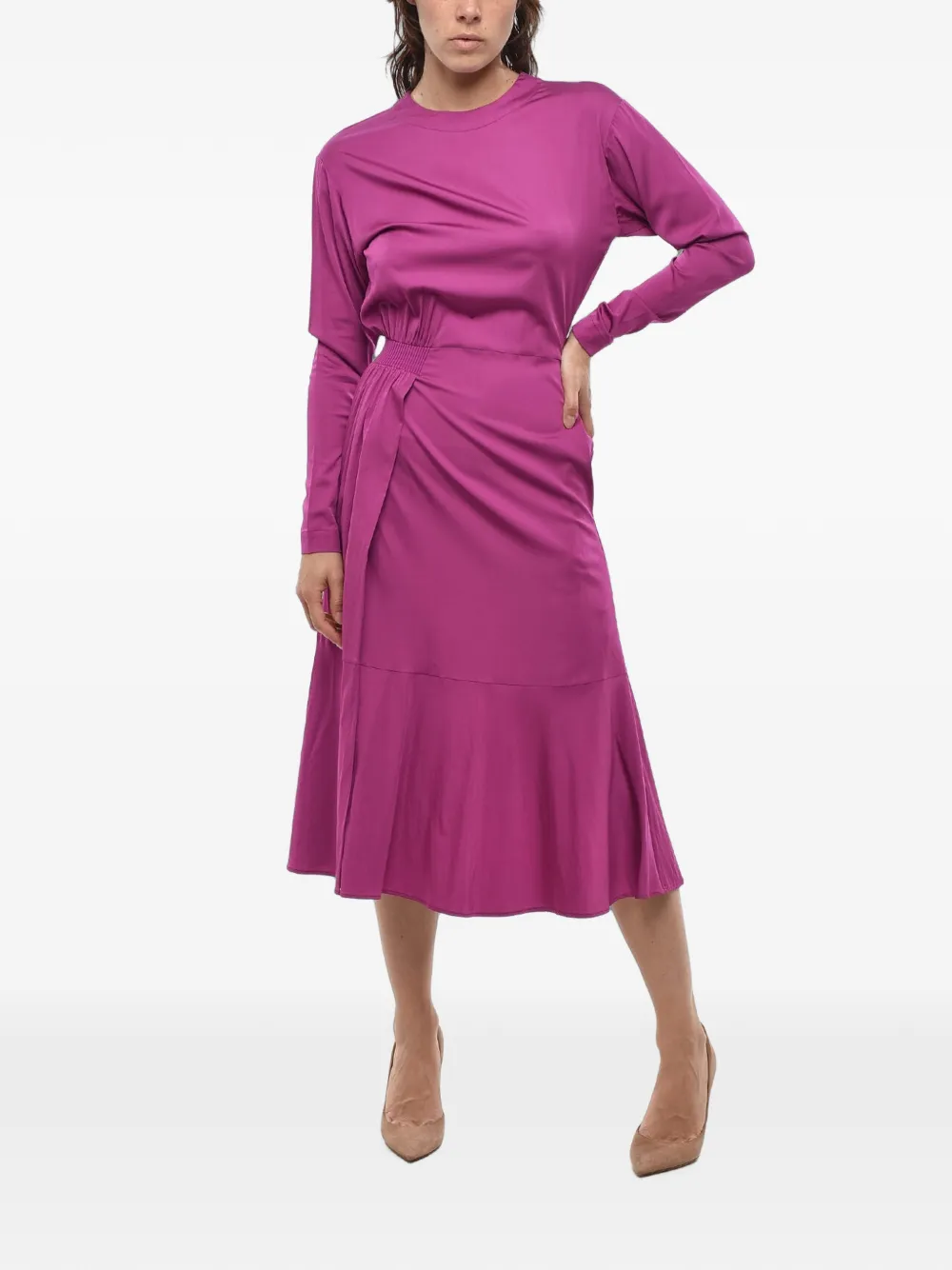 Stella McCartney Dorothy draped satin midi dress - Rosa