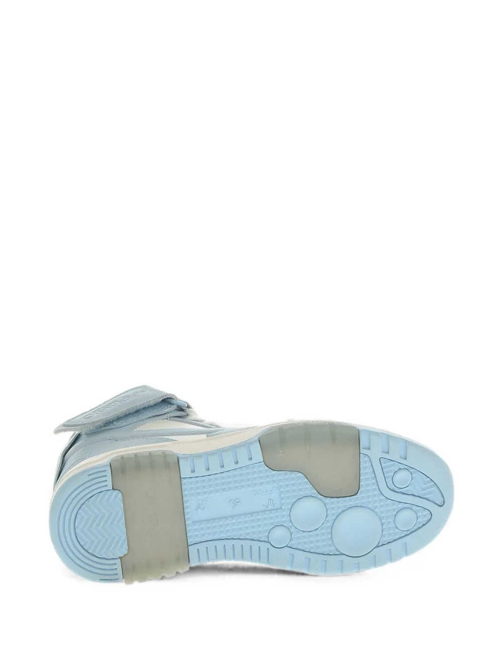 Off-White mid-top OUT OF OFFICE leather sneakers with touch-strap closure Blauw
