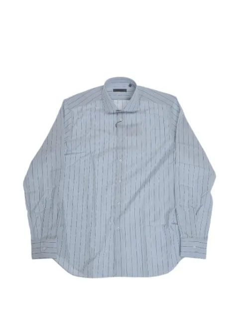 Corneliani striped French-collar shirt