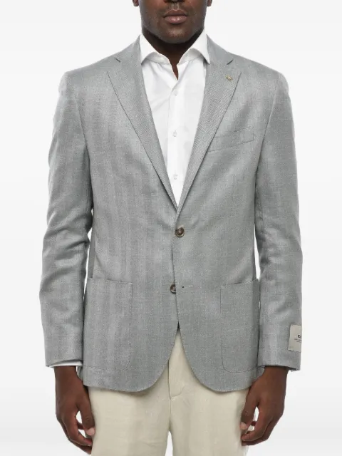 Corneliani herringbone single-breasted blazer