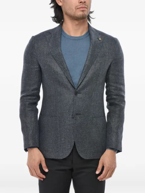 Corneliani single-breasted patch-pocket blazer