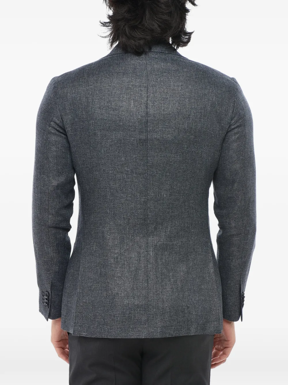 Corneliani single-breasted patch-pocket blazer Blauw