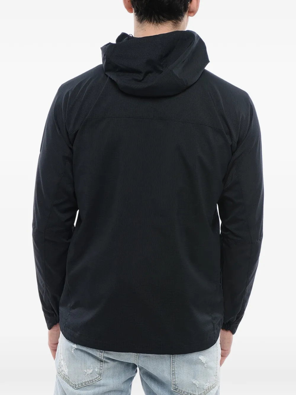 Woolrich Mesh hooded grid-texture jacket Blauw
