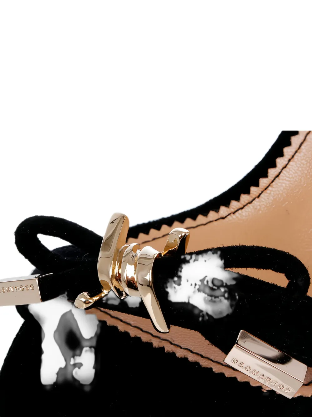 DSQUARED2 Babe Wire suede sandals Zwart