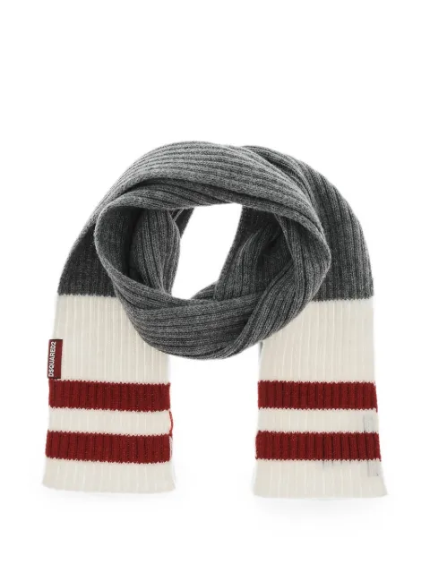 DSQUARED2 ribbed striped scarf