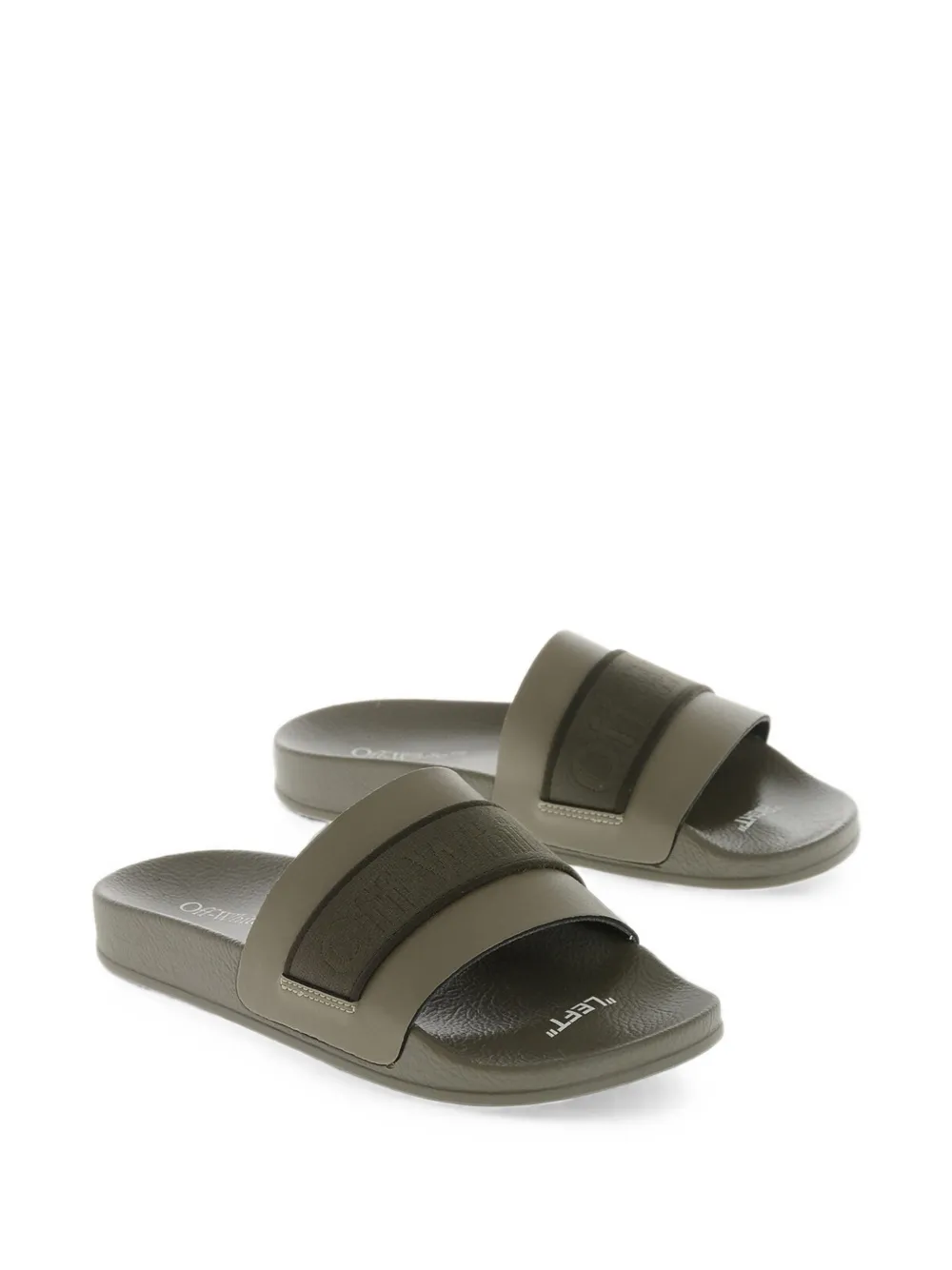 Off-White Industrial logo-band sandals Groen