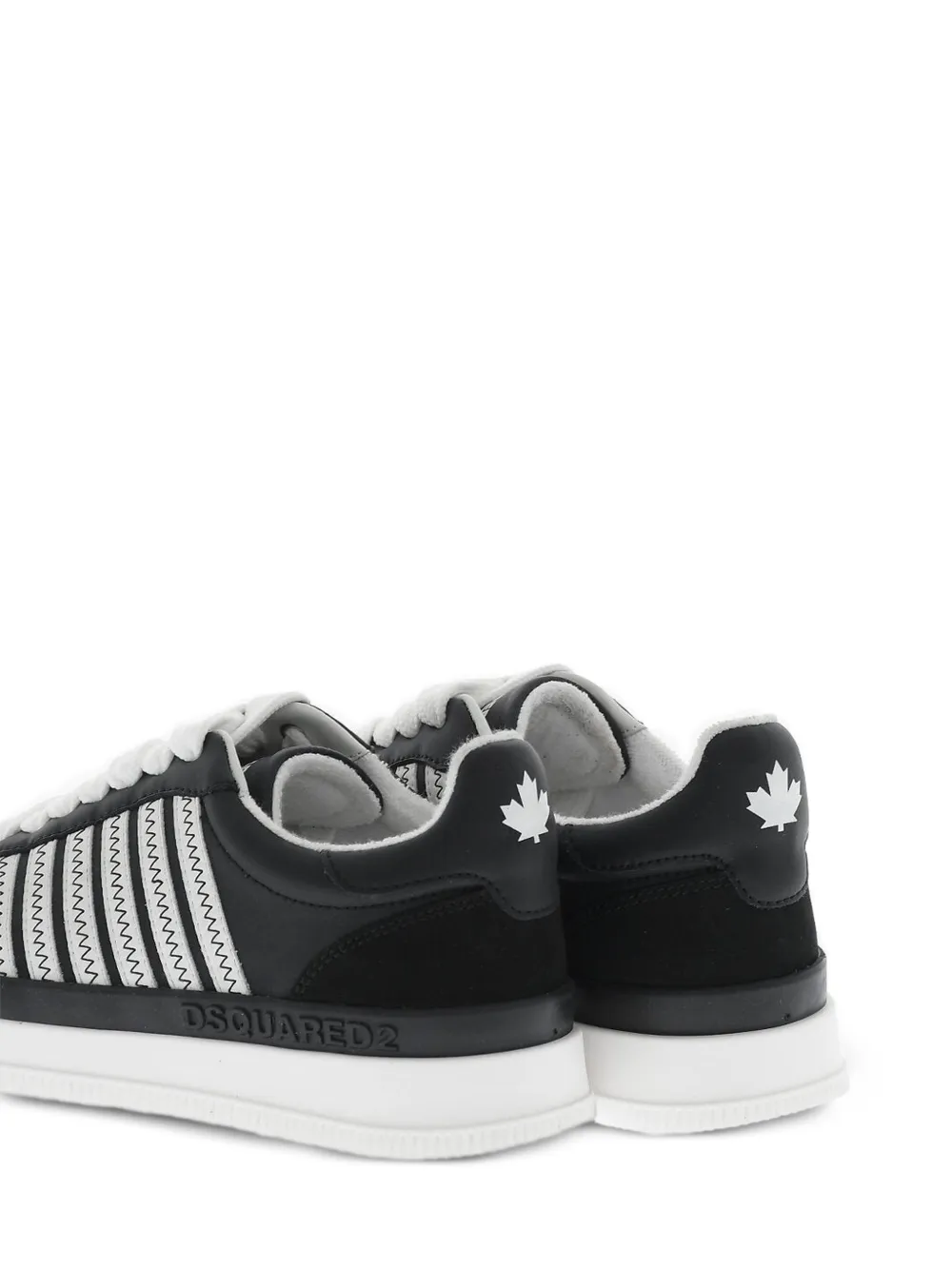 DSQUARED2 lace-up leather sneakers Zwart