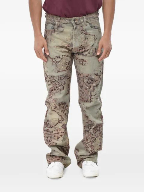 Off-White tapestry-print jeans