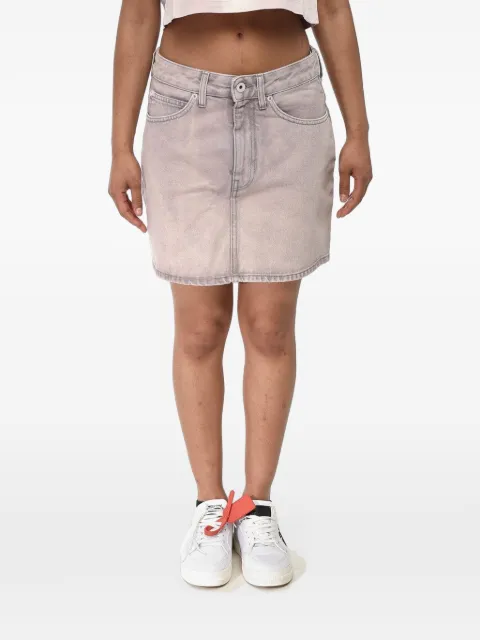 Off-White faded five-pocket mini skirt