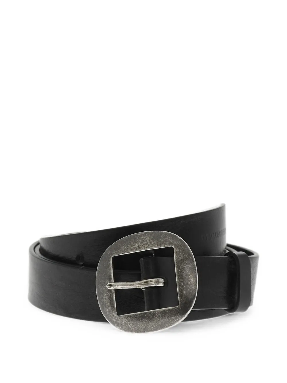 DSQUARED2 logo-debossed leather belt Zwart