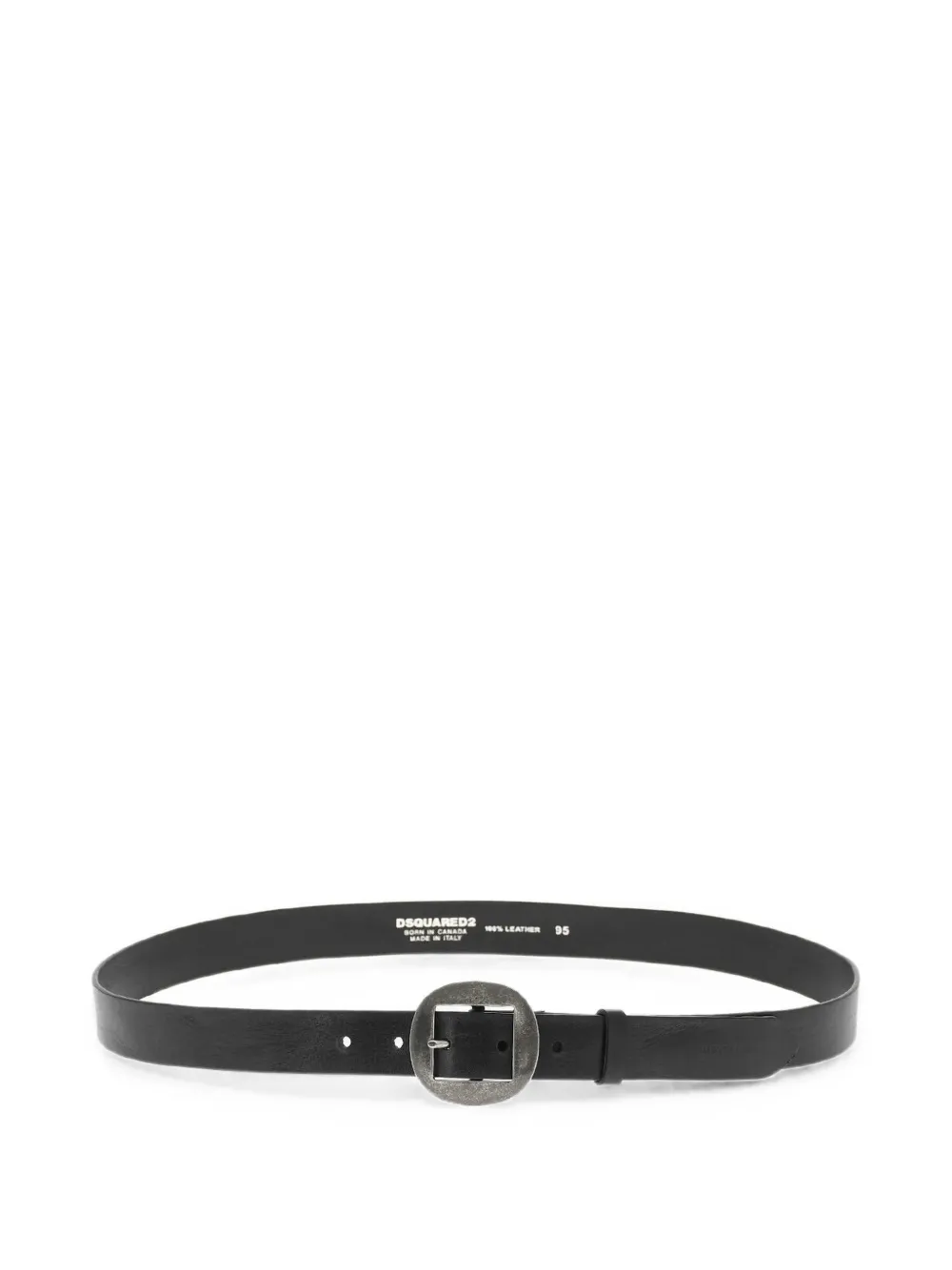 DSQUARED2 logo-debossed leather belt - Schwarz