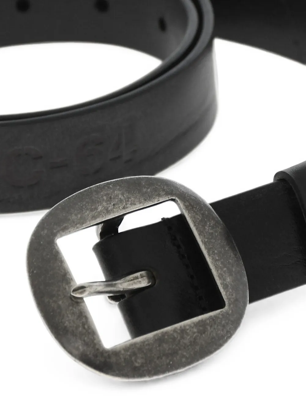 DSQUARED2 logo-debossed leather belt Zwart