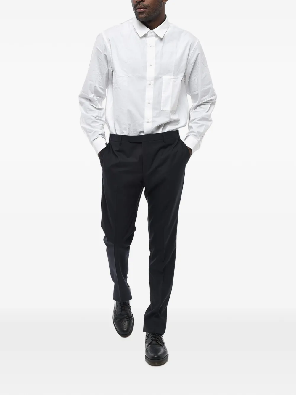 Corneliani virgin-wool four-pocket trousers Blauw