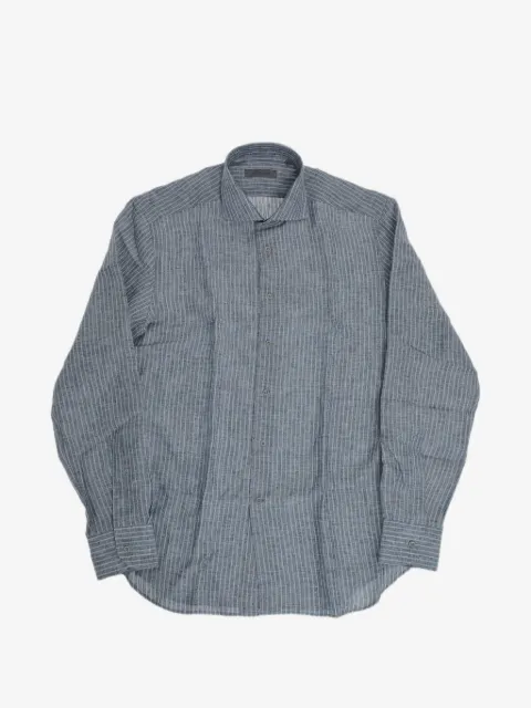Corneliani camisa a rayas de lino