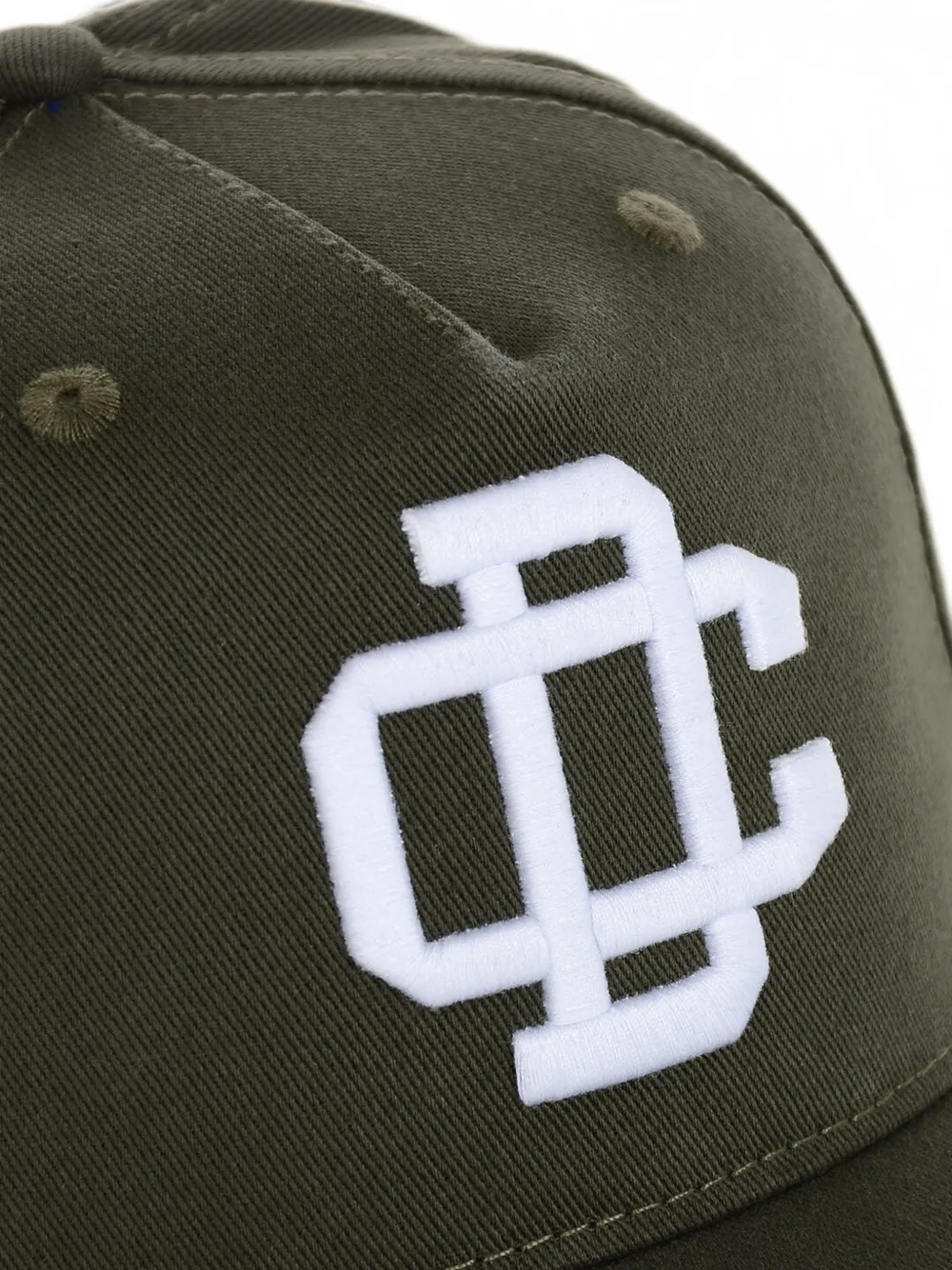 DSQUARED2 Gerafelde honkbalpet met geborduurd logo Groen