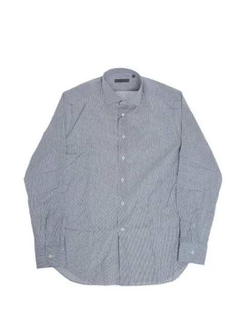 Corneliani striped French-collar shirt