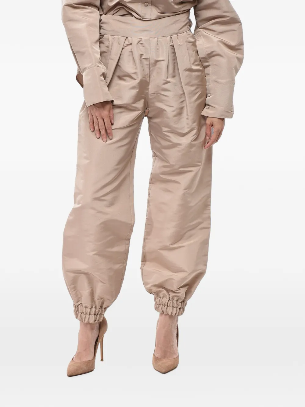 SUPER BLOND silk organza balloon trousers