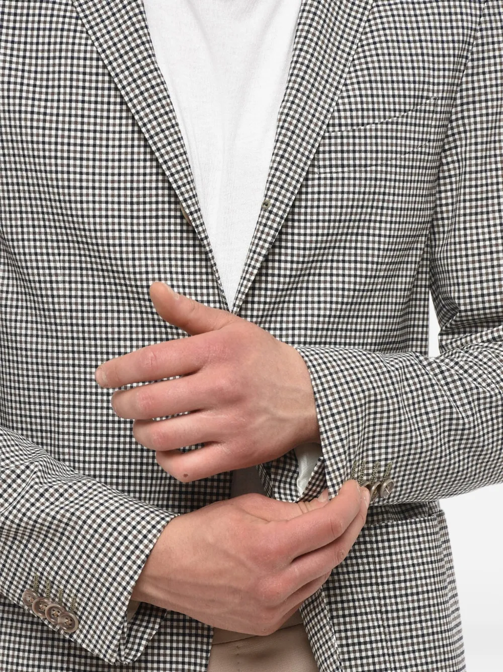 Corneliani Gingham unlined blazer Bruin