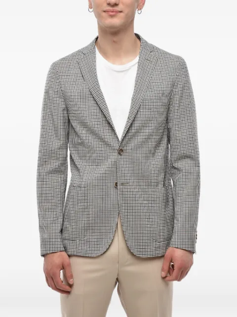 Corneliani gingham-ternet blazer uden for
