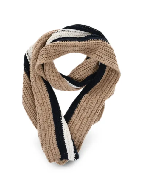 DSQUARED2 striped ribbed-knit scarf