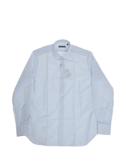 Corneliani awning-striped French-collar shirt