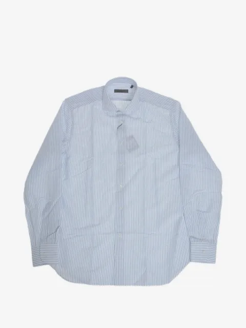 Corneliani awning-striped French-collar shirt