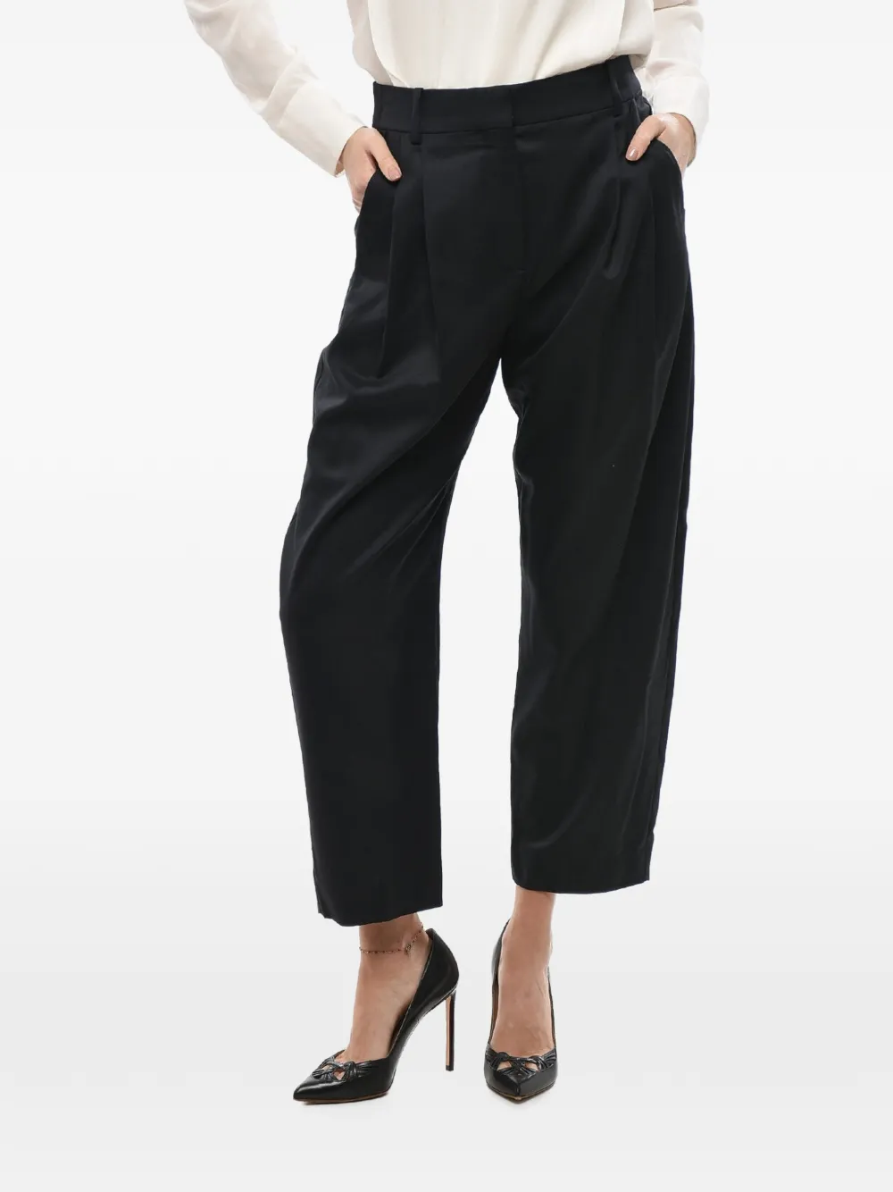 Stella McCartney Dawson pleated trousers - Schwarz
