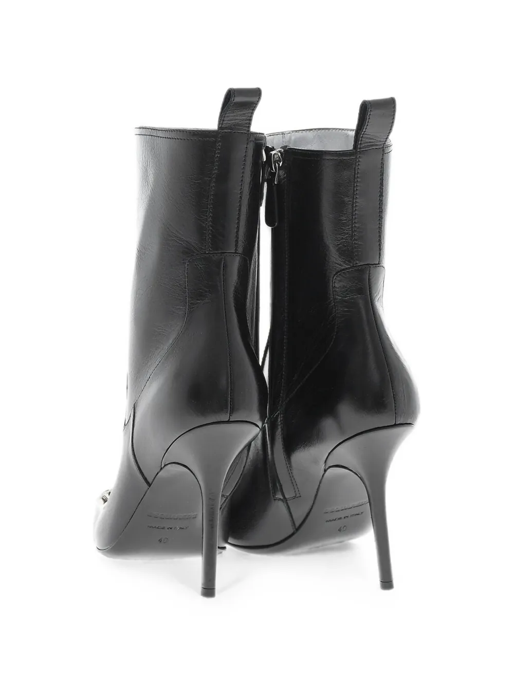 DSQUARED2 Gothic logo-plaque ankle boots Zwart