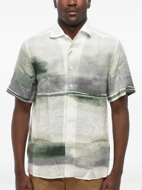 Corneliani ombre-effect short-sleeve shirt