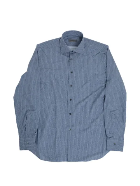 Corneliani herringbone-patterned French-collar shirt