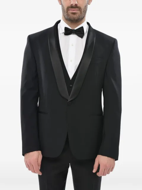 Corneliani satin shawl-lapel blazer and waistcoat set