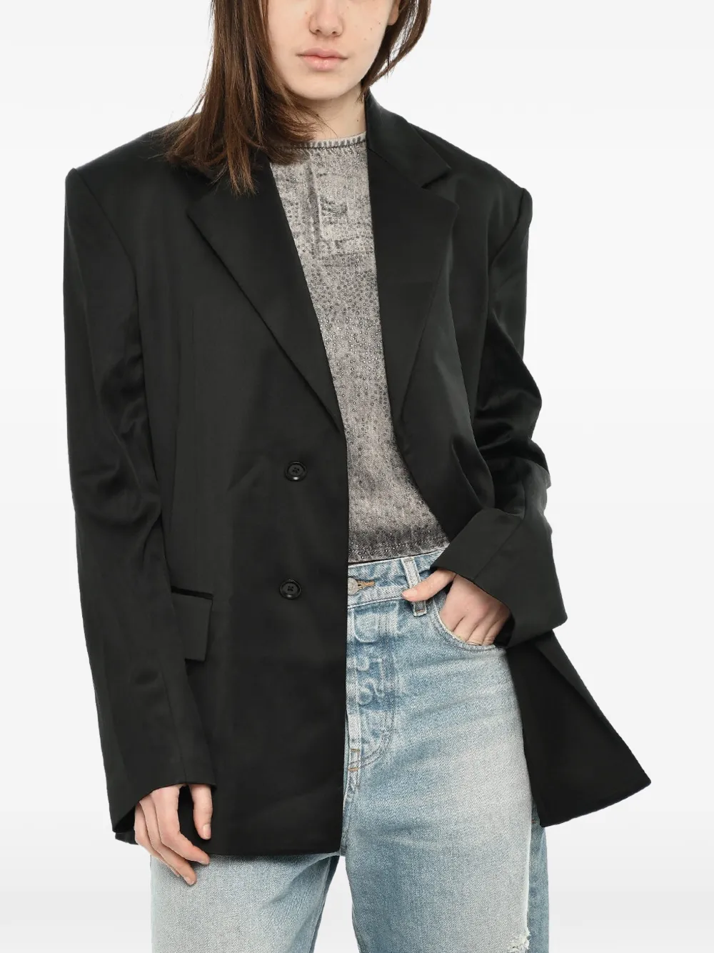 Diesel G-KESSa satin blazer - Schwarz