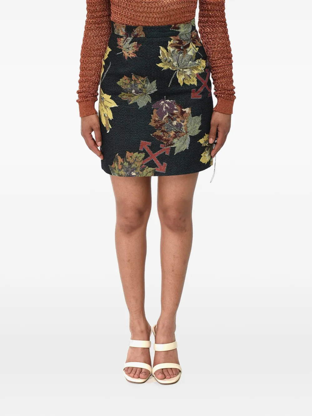 Off-White Arrow Crossjacquard mini skirt - Schwarz