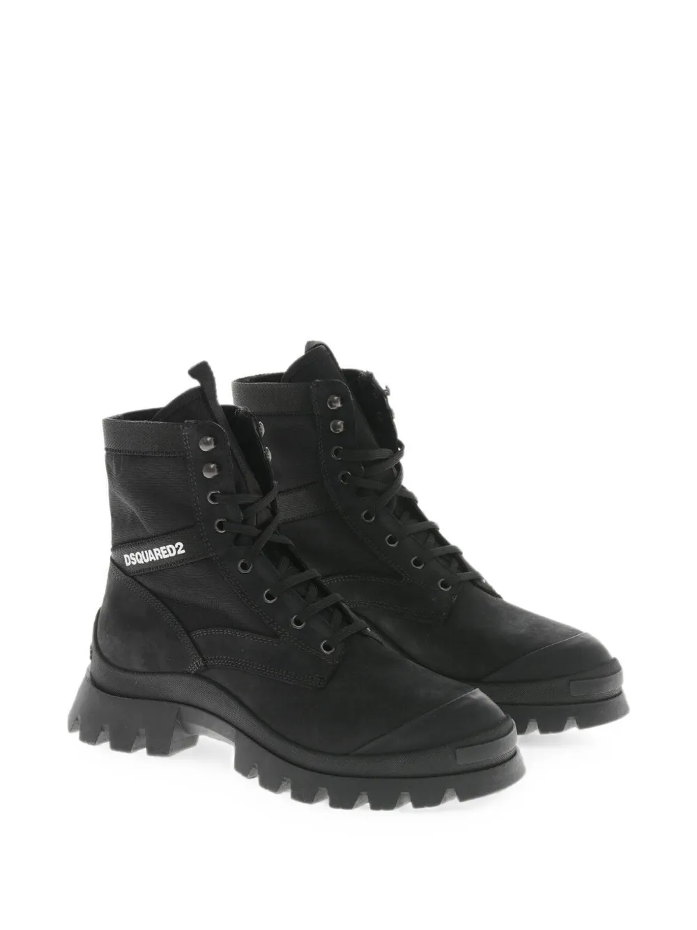 DSQUARED2 lace-up logo boots Zwart