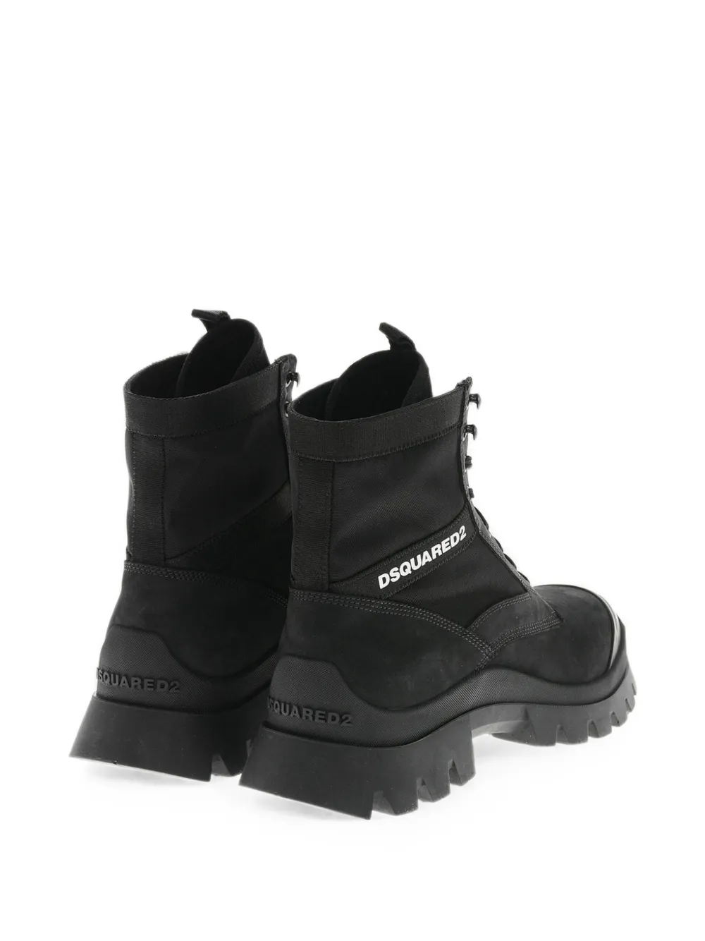DSQUARED2 lace-up logo boots Zwart