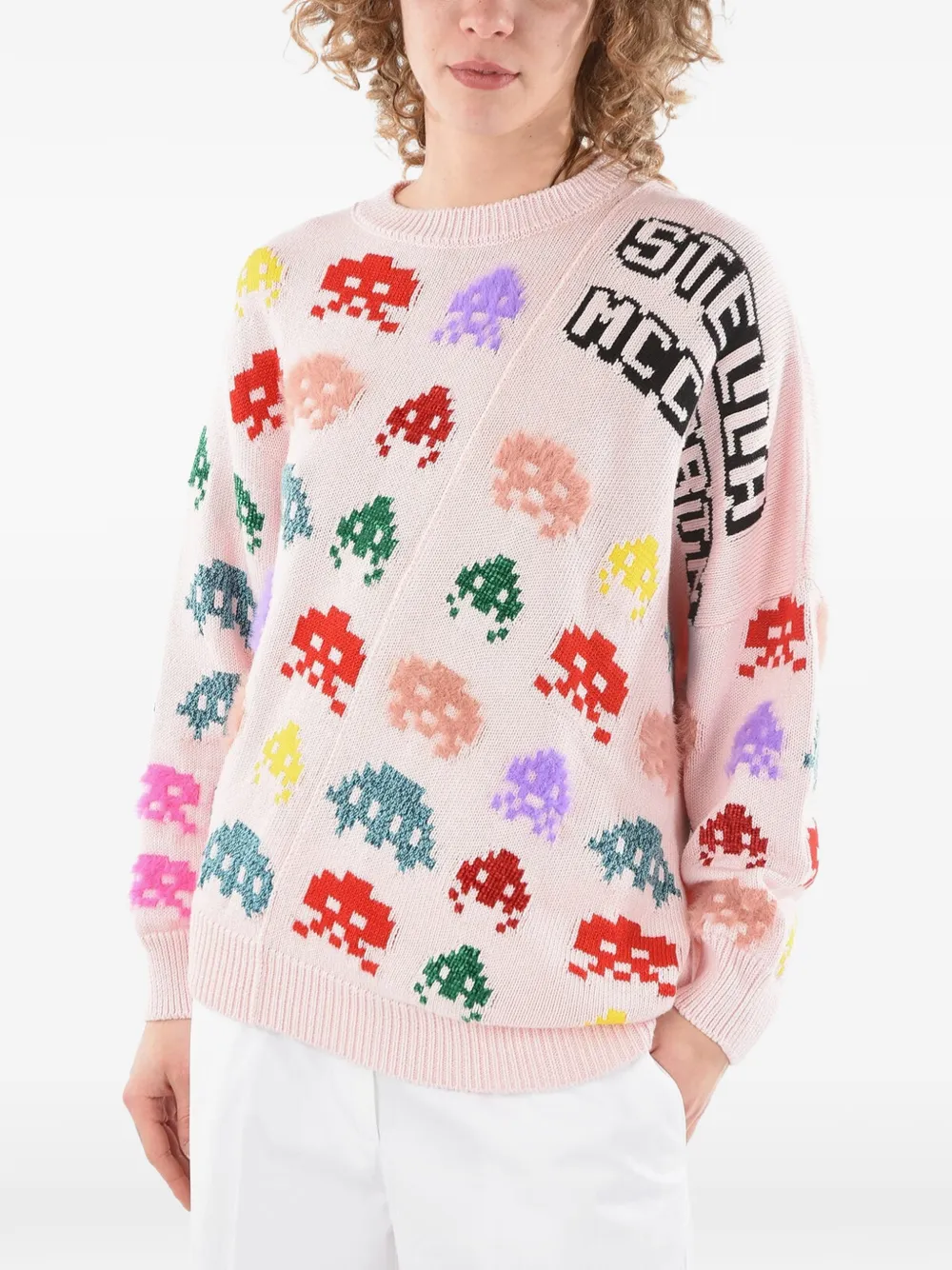 Stella McCartney embroidered asymmetric sweater - Rosa