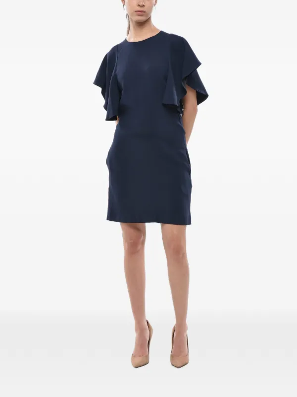 Stella McCartney Mini Sheath Dress Lana With Ruffle Sleeves