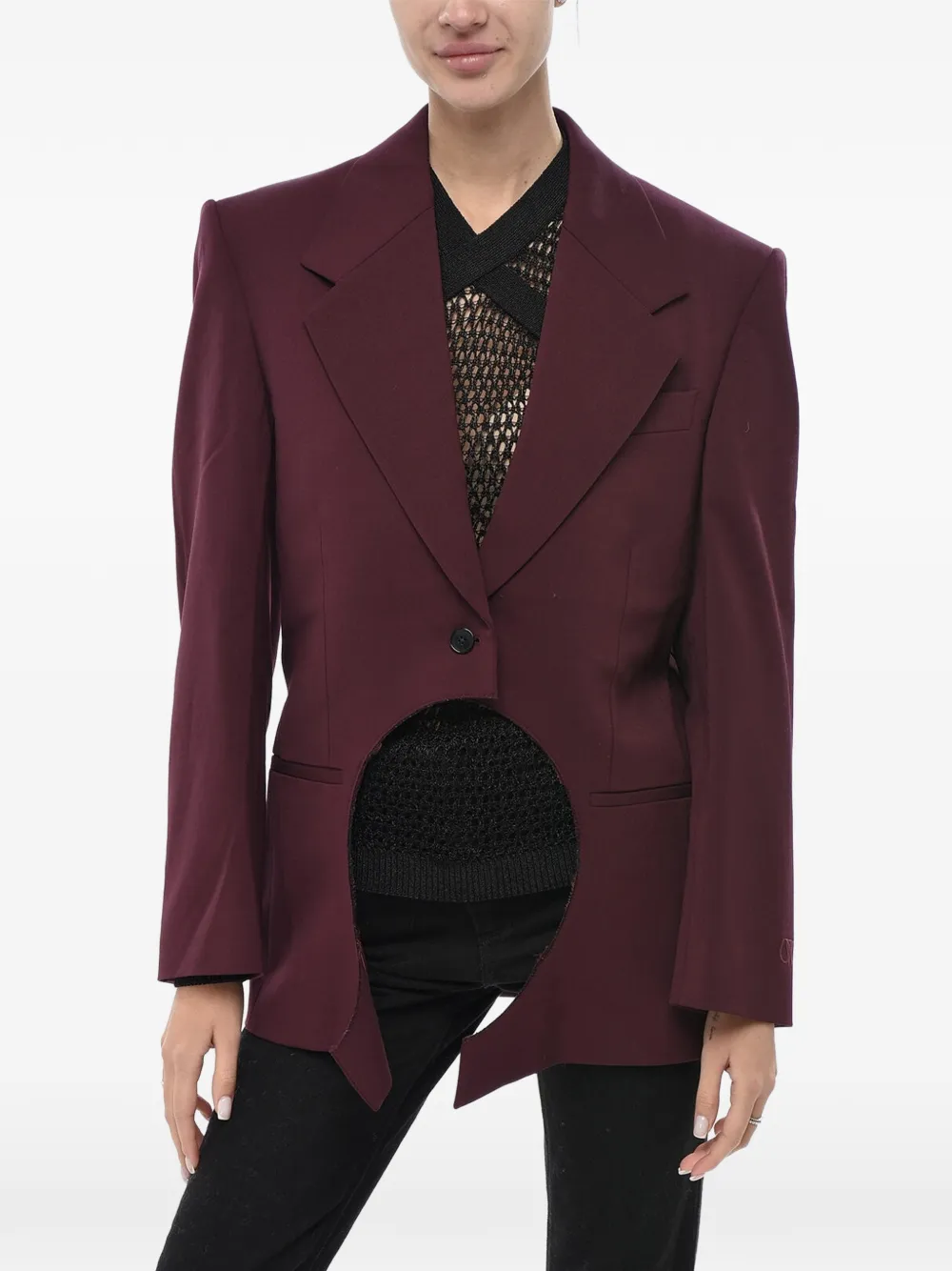 Off-White Meteor cut-out blazer - Rot