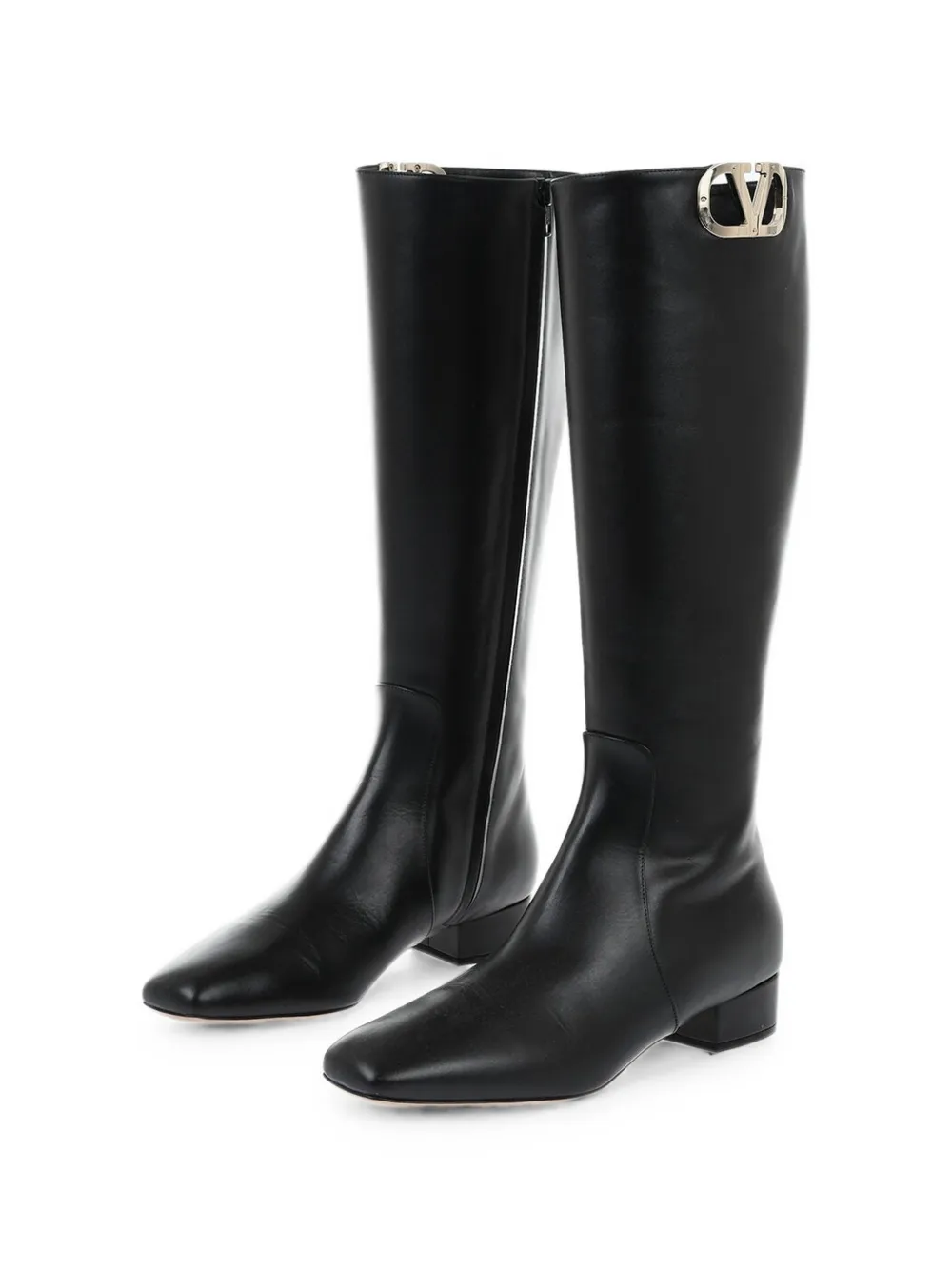 Valentino Garavani VLogo Signature knee-high boots Zwart