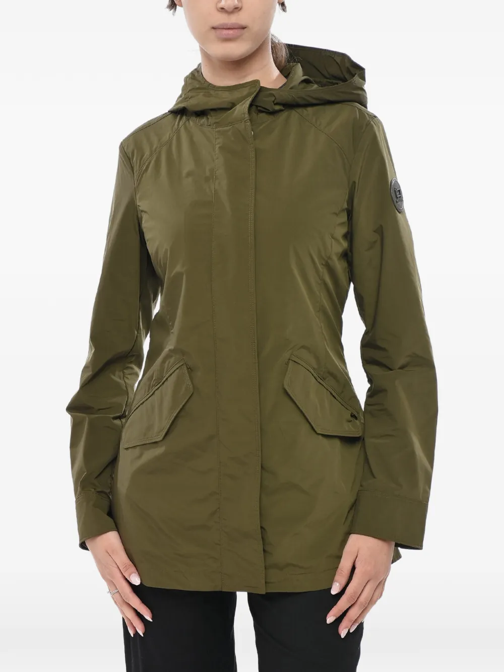 Woolrich hooded concealed-fastening jacket - Grün