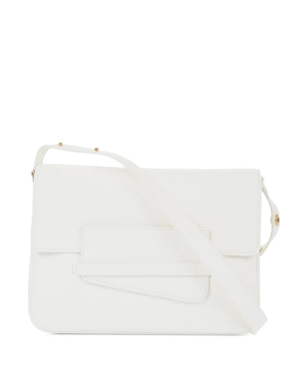 Il Bisonte hammered-leather shoulder bag - Weiß
