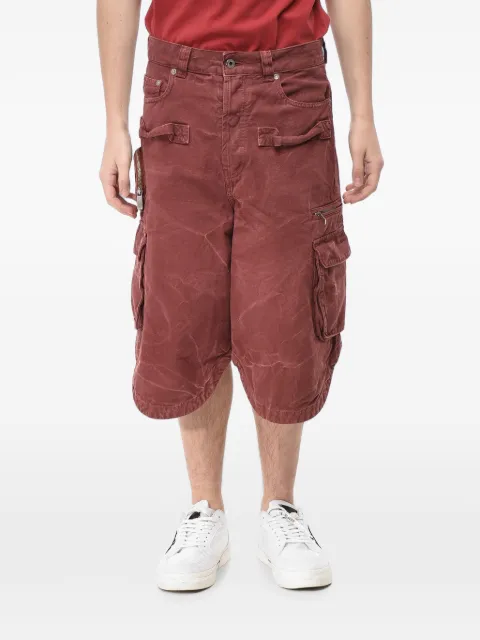 Off-White multi-pocket garment-dyed shorts
