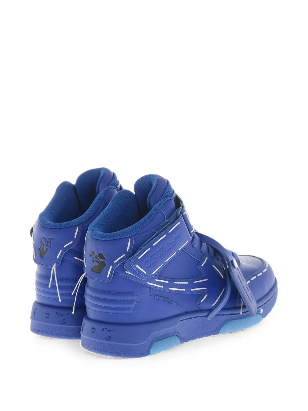 Off-White high-top Sartorial Stitching sneakers Blauw