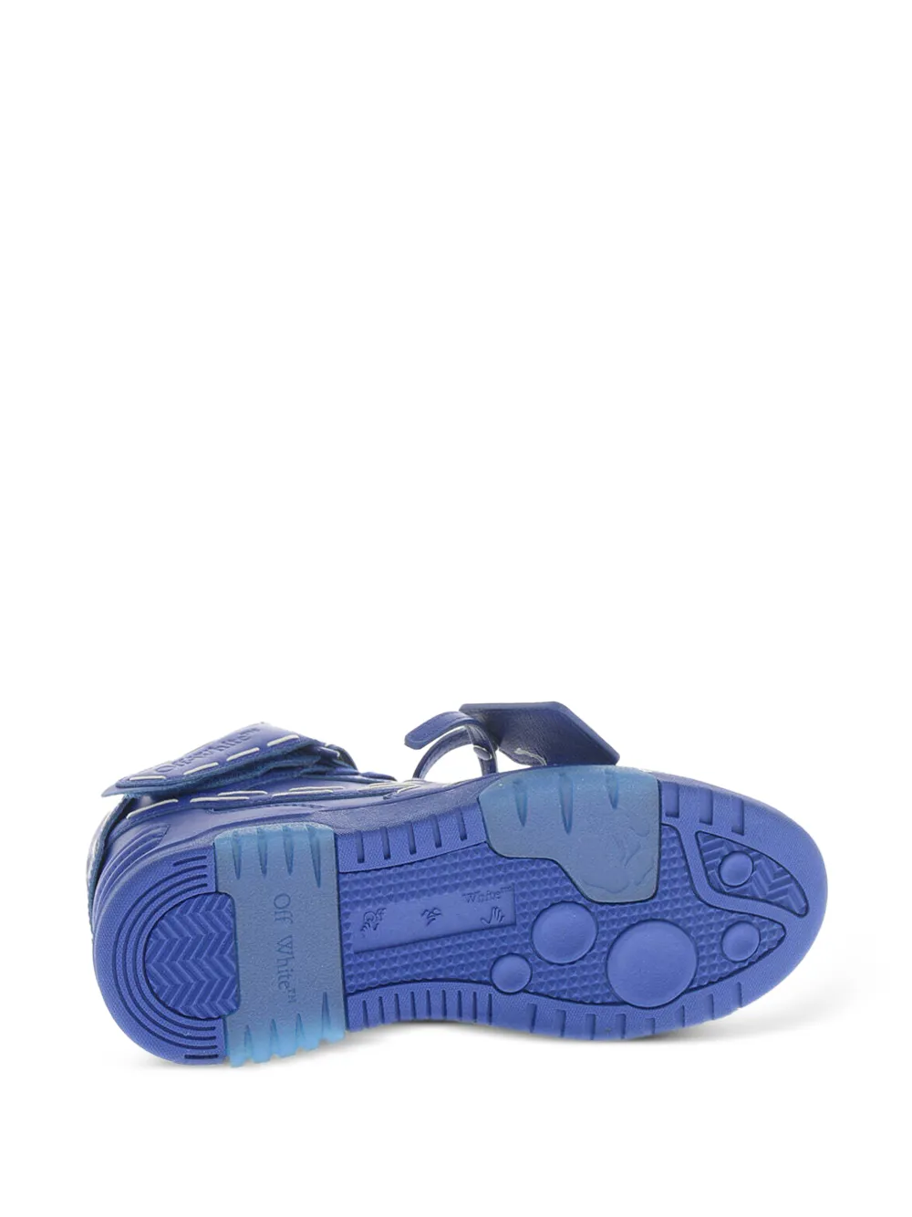 Off-White high-top Sartorial Stitching sneakers Blauw