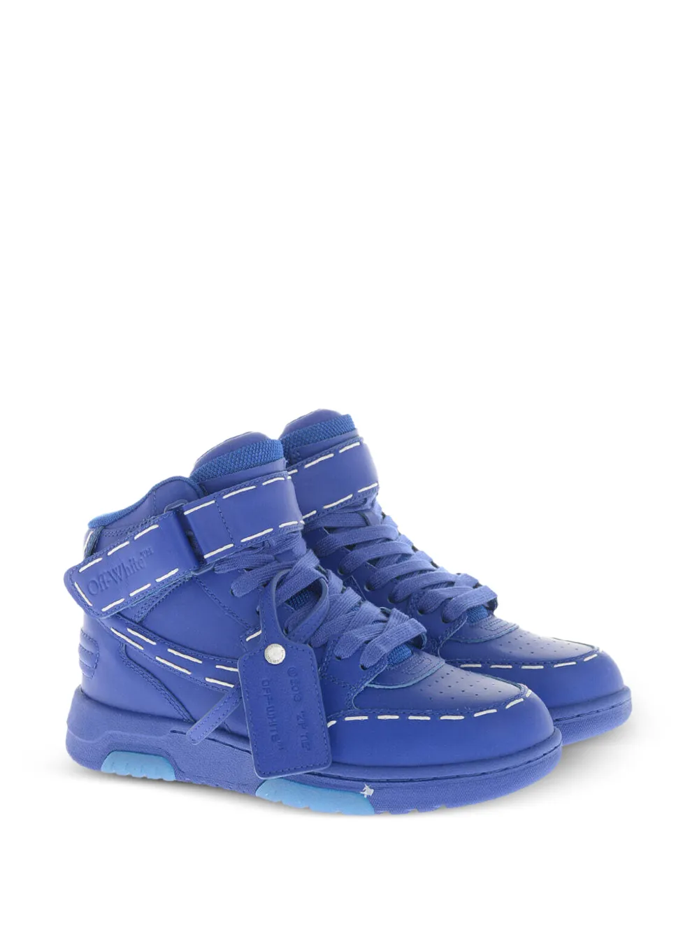 Off-White high-top Sartorial Stitching sneakers Blauw