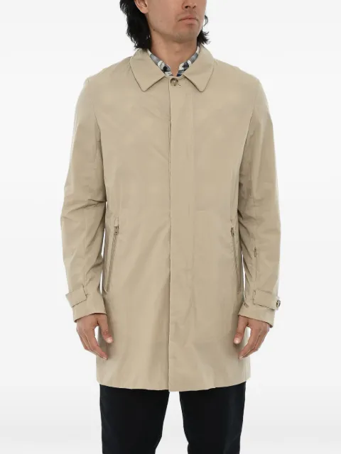 Woolrich concealed-closure single-breasted rain coat